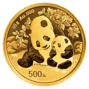30g China Panda Gold Coin | 2024(Front)