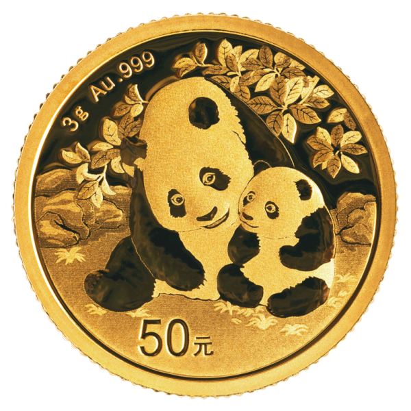 3g China Panda Gold Coin | 2024(Front)