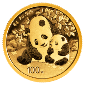 8g China Panda Gold Coin | 2024(Front)