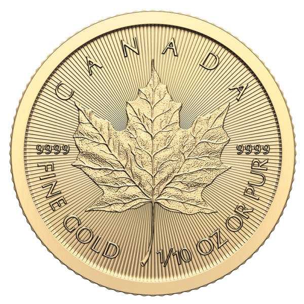 1/10 oz Maple Leaf Gold Coin | 2024(Front)