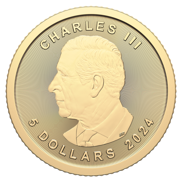 1/10 oz Maple Leaf Gold Coin | 2024(Back)