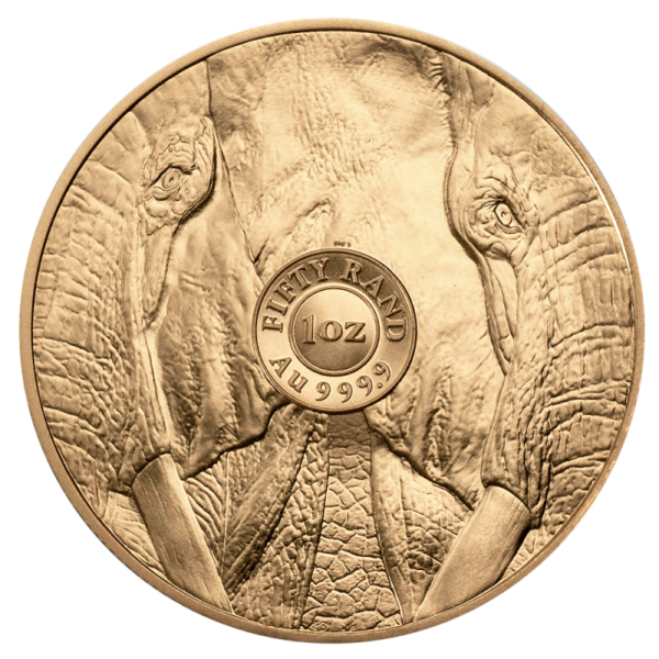 1 oz Big 5 Elephant Gold Coin | 2024(Back)